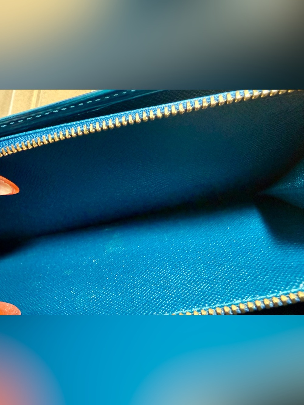 ✨ Authentic Louis Vuitton Portefeuille Sarah Blue Epi Leather ✨ Date Cd: CA1928 - Picture 8 of 12